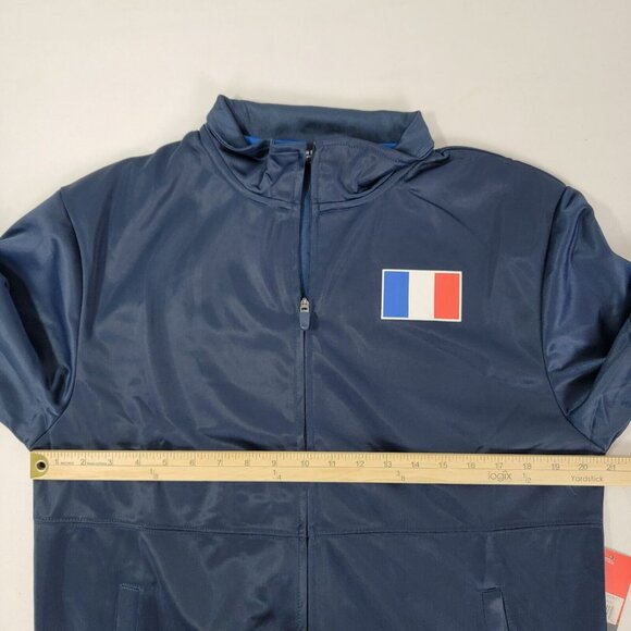 Team France Icon Sports Dark Blue Jacket Size M Medium Soccer NEW NWT Zip Up - Picture 5 of 7